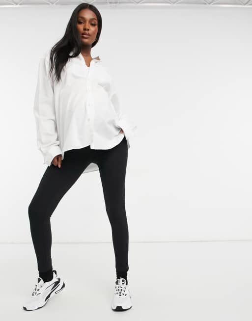 New Look Maternity – Czarne legginsy z podwyższonym stanem, 4 z 4