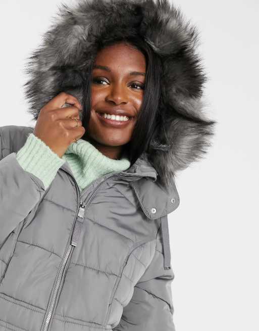 New look shop grey puffer jacket