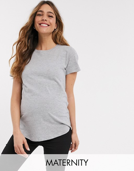 New Look Maternity girlfriend t-shirt in grey