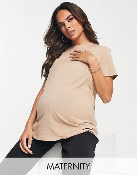Glampunch Maternity Tops Pleated Tunic Tops V Neck Flouncy Bell Long Sleeve Pregnancy Shirts 