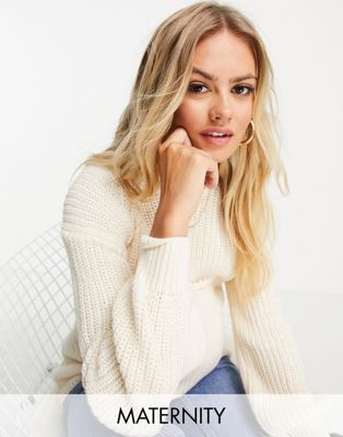 New Look Maternity jumper in off white