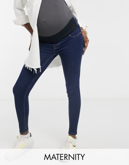 New Look Maternity – Lift & Shape – Unterbauch-Jeggings in Indigo