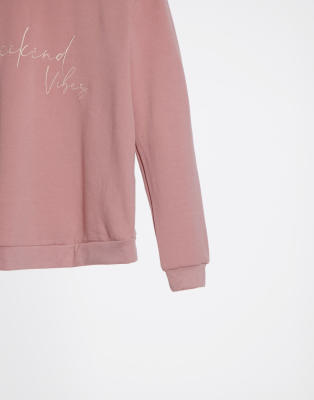 new look pink sweatshirt