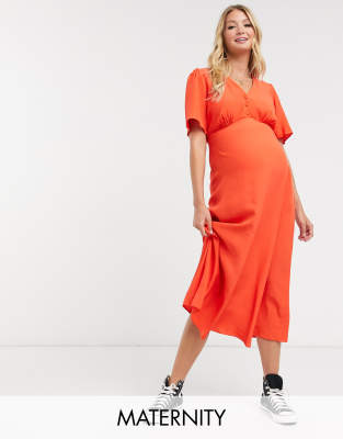 newlook orange dress