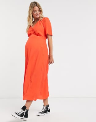 newlook orange dress