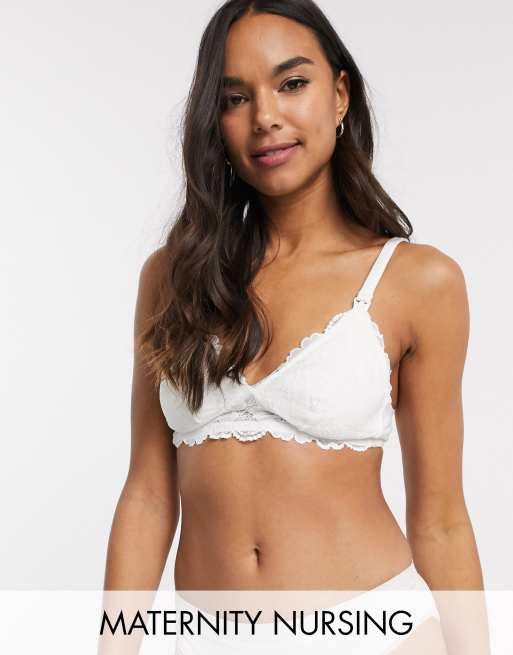 Non-padded Underwire Lace Bra - Cream - Ladies