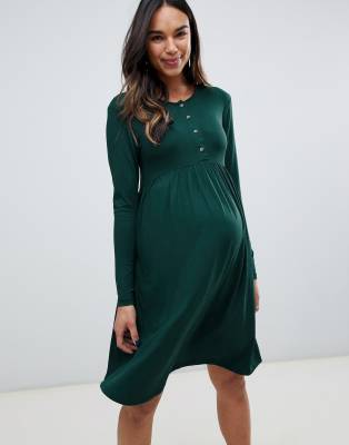 new look green maternity dress