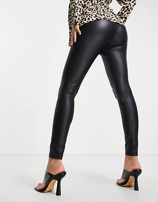 New Look Maternity faux leather legging in black - ShopStyle