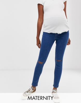 ripped maternity jeggings