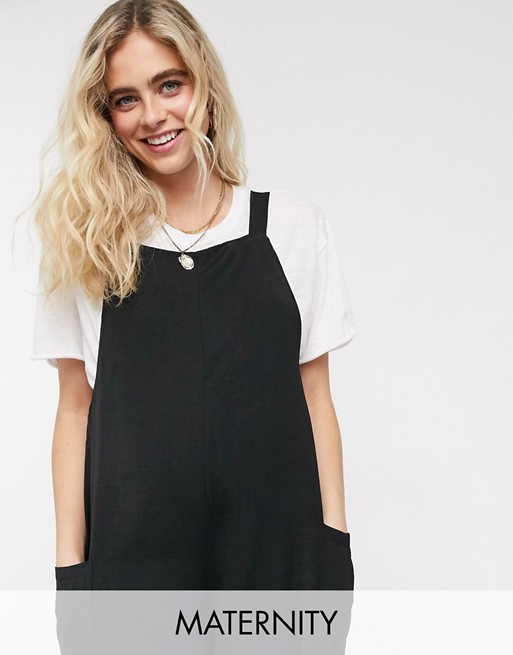 New Look Maternity pocket detail jumpsuit in black