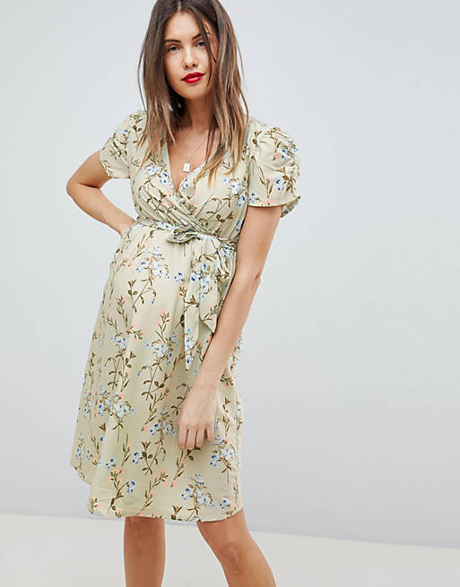 New Look Maternity Print Wrap Dress | ASOS