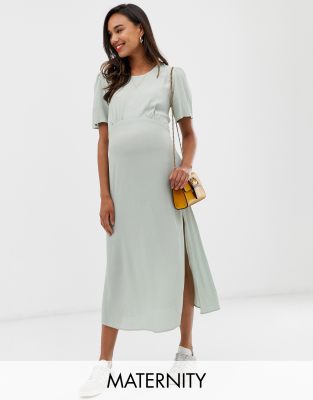 new look green maternity dress