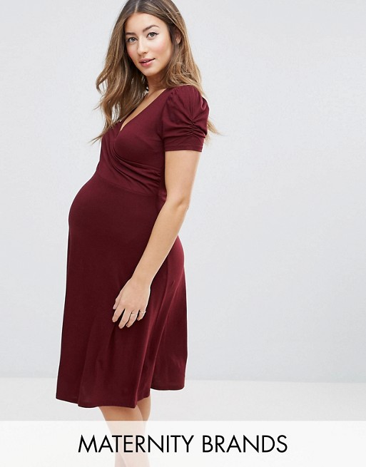 Image result for New Look Maternity Puff Sleeve Dress