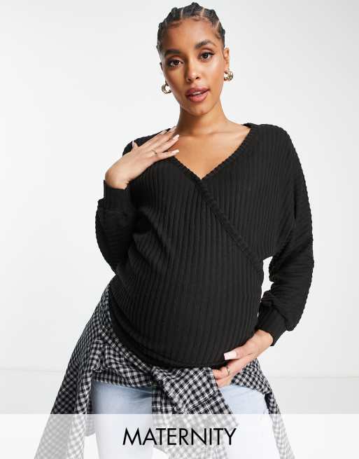 Wrap best sale maternity top