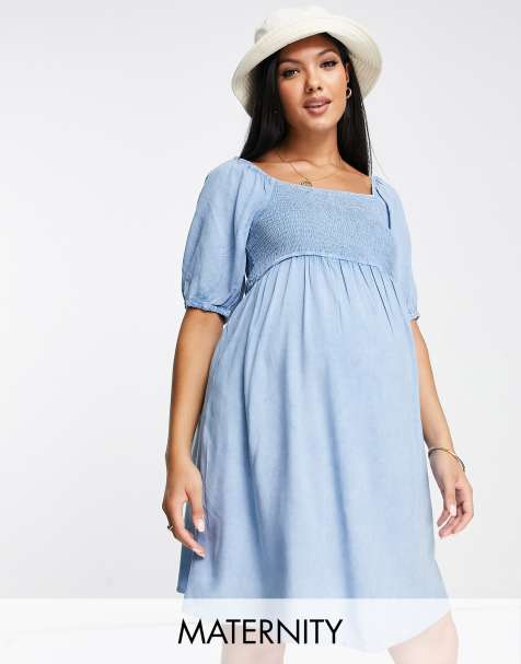 Robe En Jean Zara Avec Manches Bouffantes - Taille M - Bleu Denim - Neuf Avec étiquettes