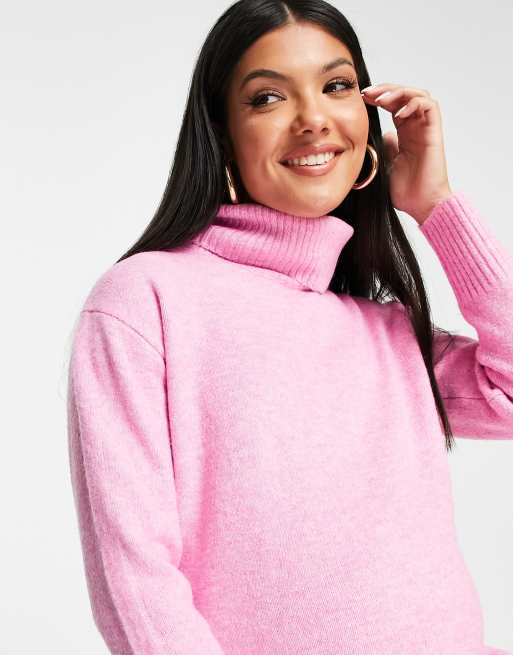 Baby pink roll neck sale