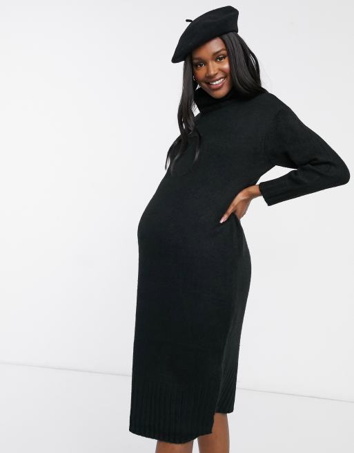 New Look Maternity Schwarzes Kleid Mit Rollkragen Evesham Nj