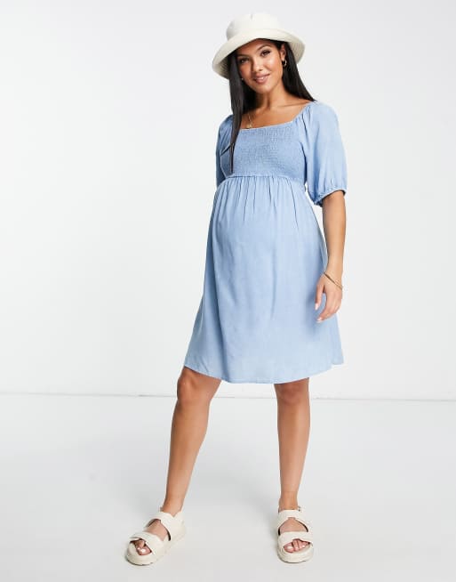 Denim maternity hotsell dress uk