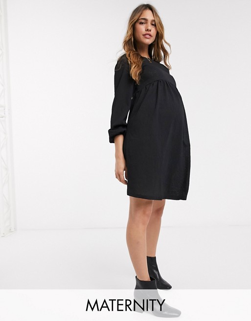 New Look Maternity smock dress in black