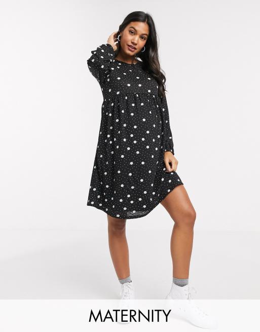 Asos maternity polka dot dress sale