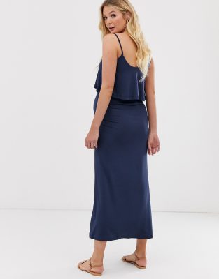 navy blue dress new look