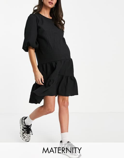 ASOS Maternity ASOS DESIGN Maternity textured smock mini dress in