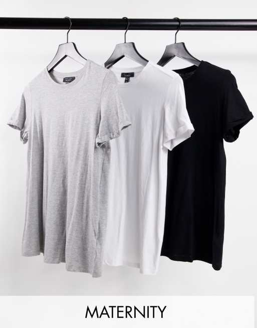 New Look Maternity – Zestaw 3 T-shirtów w różnych kolorach