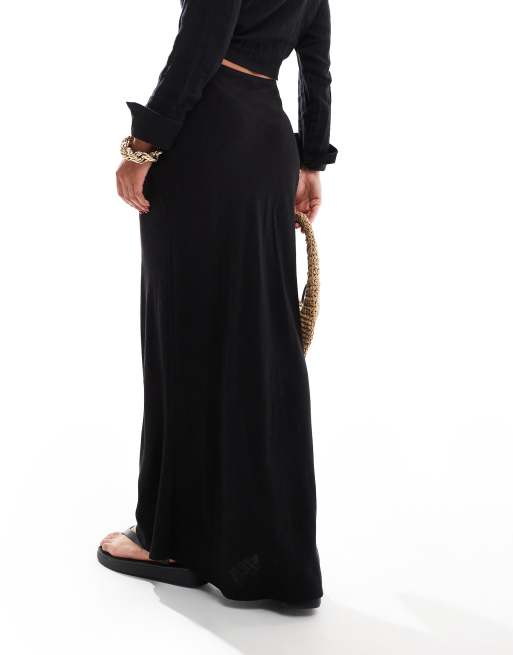 New Look – Maxirock aus Leinen in Schwarz, 4 von 5