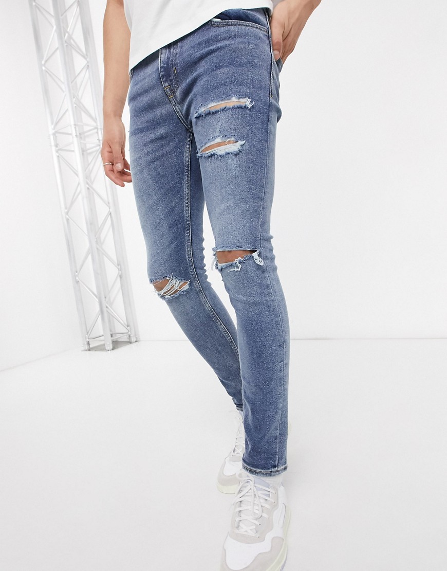 New Look - Mellemblå super skinny jeans