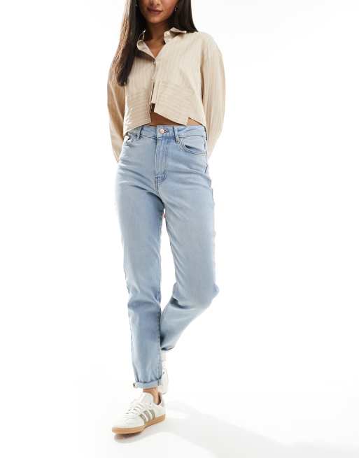 New Look - Merlot - Lyseblå mom-jeans