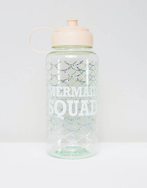 New Look Mermaid Square Large Water Bottle