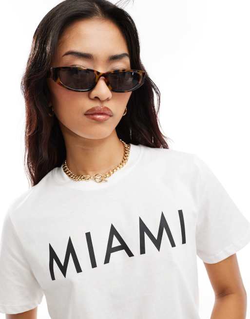 New Look - Miami - Hvid T-shirt, 4 af 4