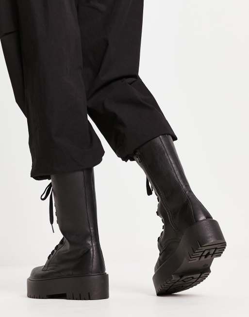 Mid calf zip hot sale up boots