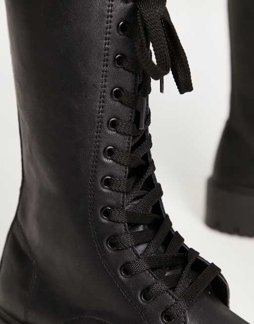 Black mid shop shaft boots