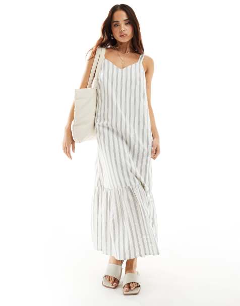 New Look midi dress in stripe print - view 1