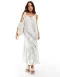 [New Look] New Look midi dress in stripe print-White 16 WHITE