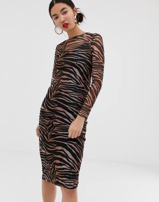 tiger print dress new look