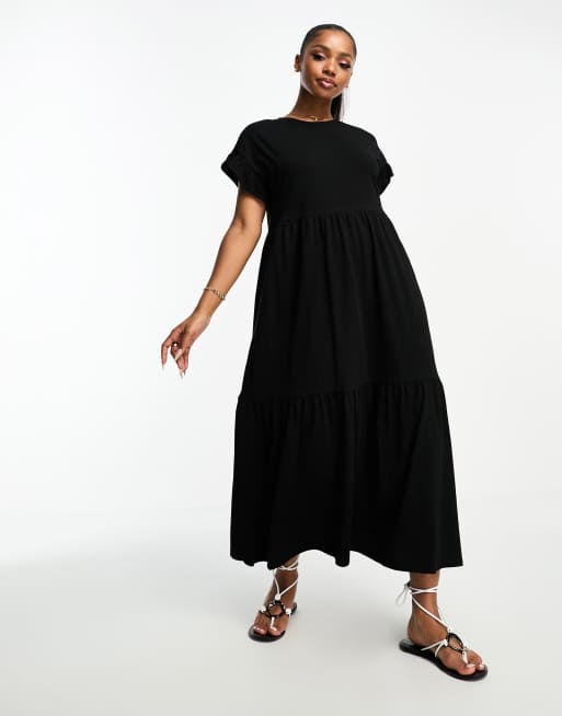 New Look – Midi-Hängerkleid in Schwarz