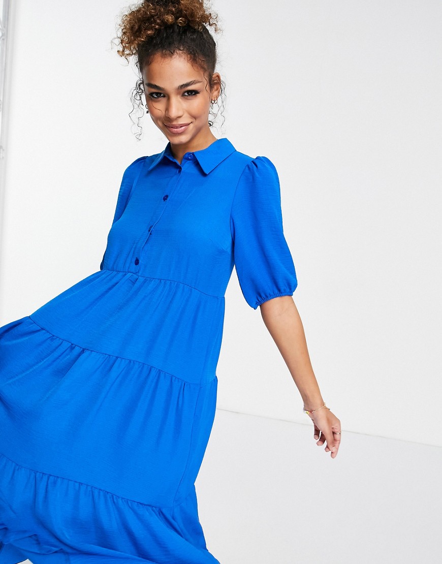 New Look - Midi-jurk met stroken in felblauw