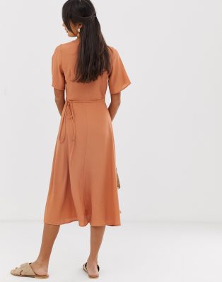 ruffle hem shift dress