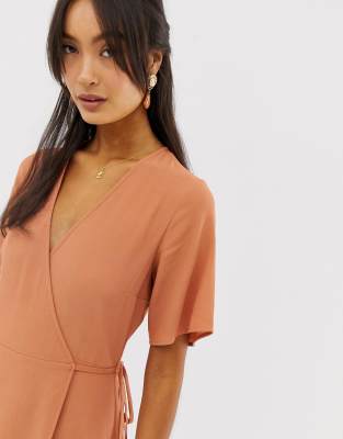 new look peach dress