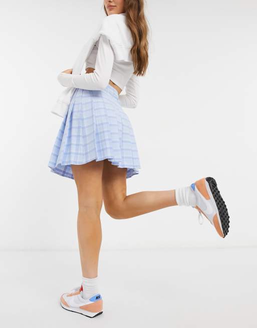 Blue pleated 2025 tennis skirt