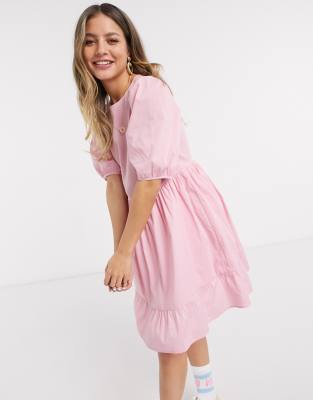 poplin smock dress