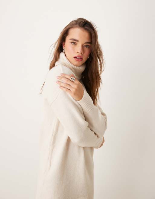 Mini Strickkleid Rollkragen Strickkleid Strickkleid Mit Rollkragen