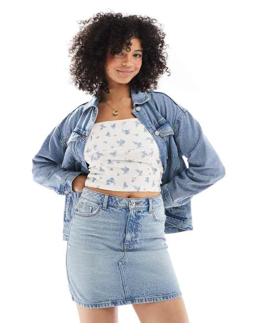 New Look - Minigonna di jeans blu, 2 di 5