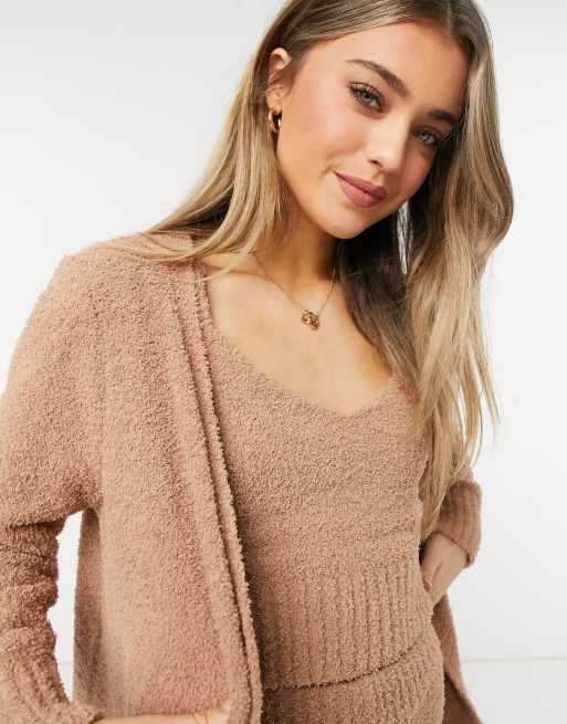 New Look - Minkfarvet teddy maxi-cardigan - Del af sæt, 4 af 4