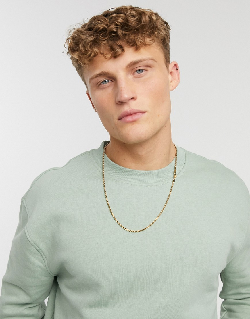 New Look - Mintgrön sweatshirt med rund halsringning