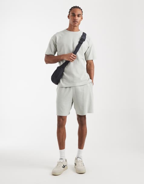 New Look – Mintgröna shorts med våffeltextur, del av set - view 1