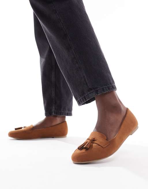 New Look - Mocassini color cuoio con nappe