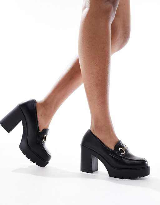 New Look - Mocassins à talon - Noir, 2 de 4